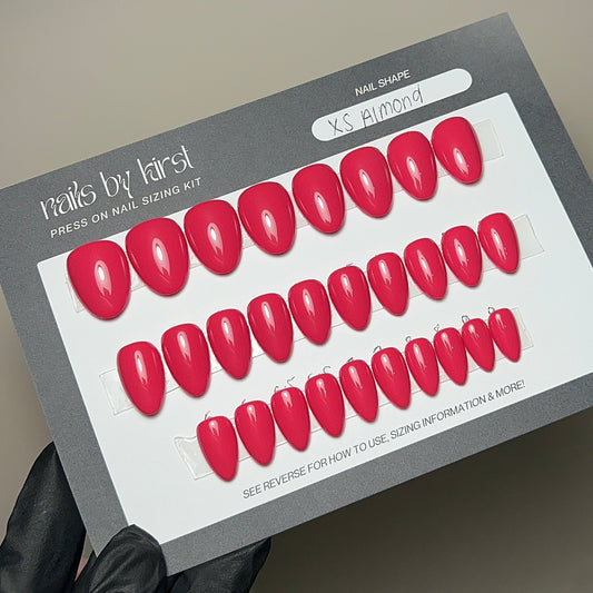 Deep Pink XS Almond Wearable Sizing Kit - Ready To Ship